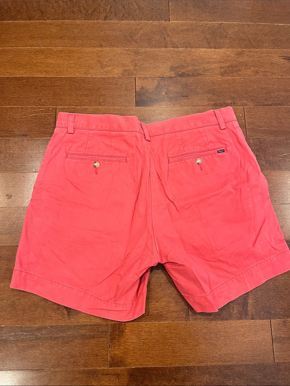 Polo by Ralph Lauren Coral Flat-Front Men’s Shorts
